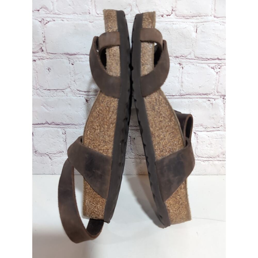 Birkenstock Yara Leather Strappy Sandal Size 36 US 5.0 Mocha Brown Ankle Strap - Picture 7 of 14
